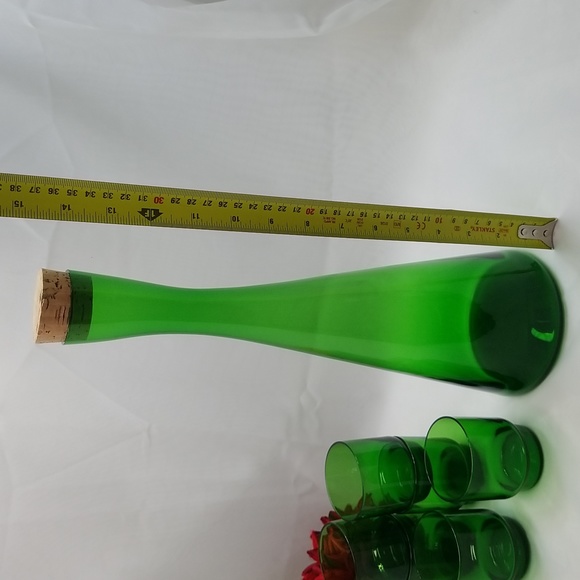 Holmegaard Per Lütken Winston Green Glass Decanter & Glasses - Picture 7 of 15